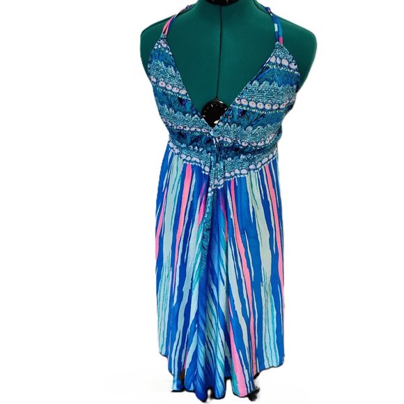 Woman's Dress Multi Color India Boutique free size 100% polyester casual - Picture 2 of 8